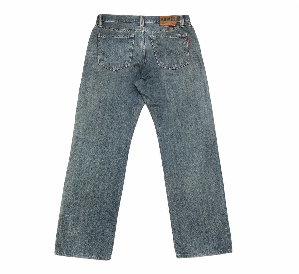 Edwin × Japanese Brand EDWIN 403 Vintage 90s Rugged Stonewash Distressed Denim Jean Size US 32 / EU 48 - 2 Thumbnail