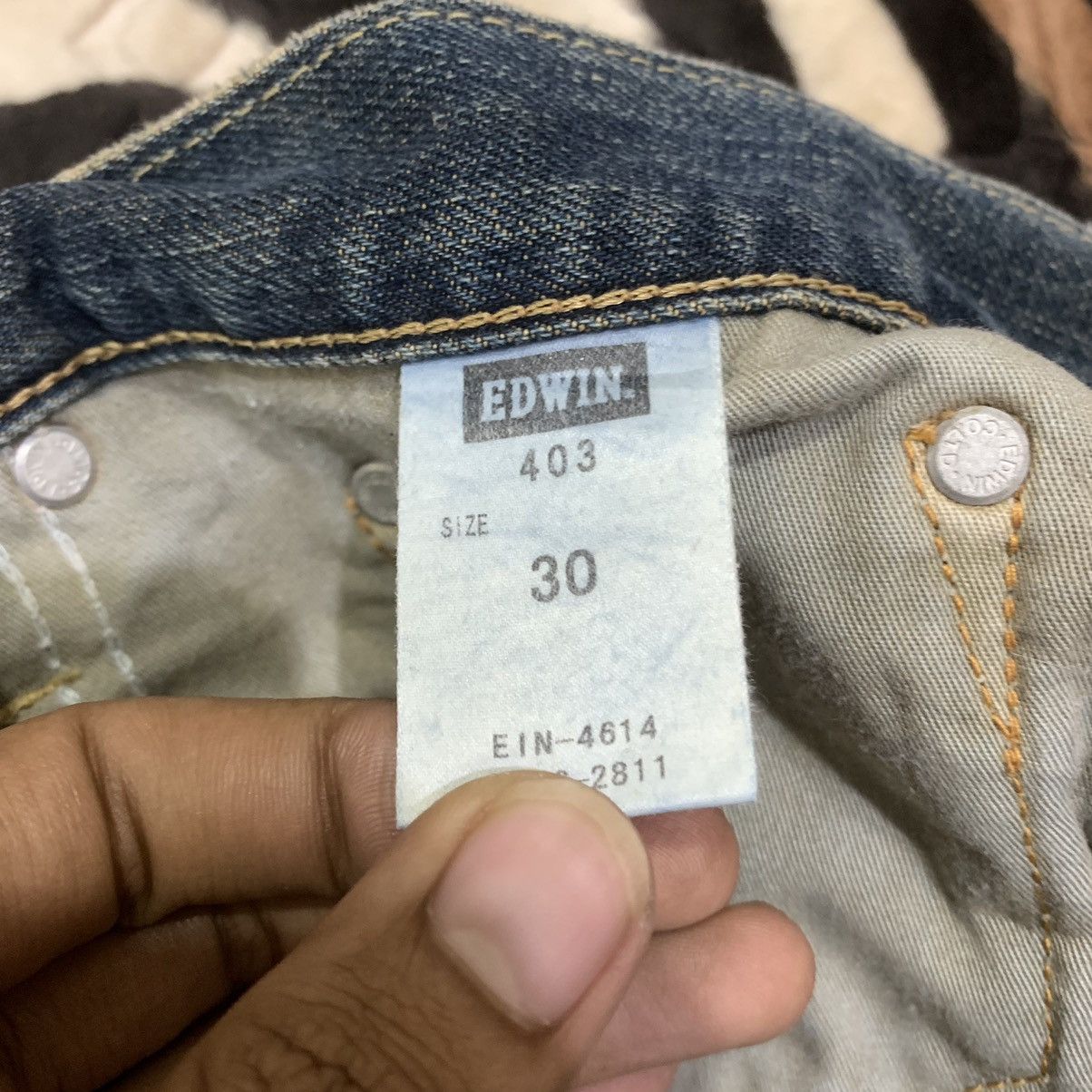 Edwin × Japanese Brand EDWIN 403 Vintage 90s Rugged Stonewash Distressed Denim Jean Size US 32 / EU 48 - 20 Thumbnail