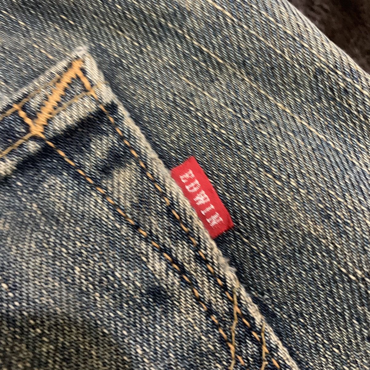 Edwin × Japanese Brand EDWIN 403 Vintage 90s Rugged Stonewash Distressed Denim Jean Size US 32 / EU 48 - 15 Thumbnail