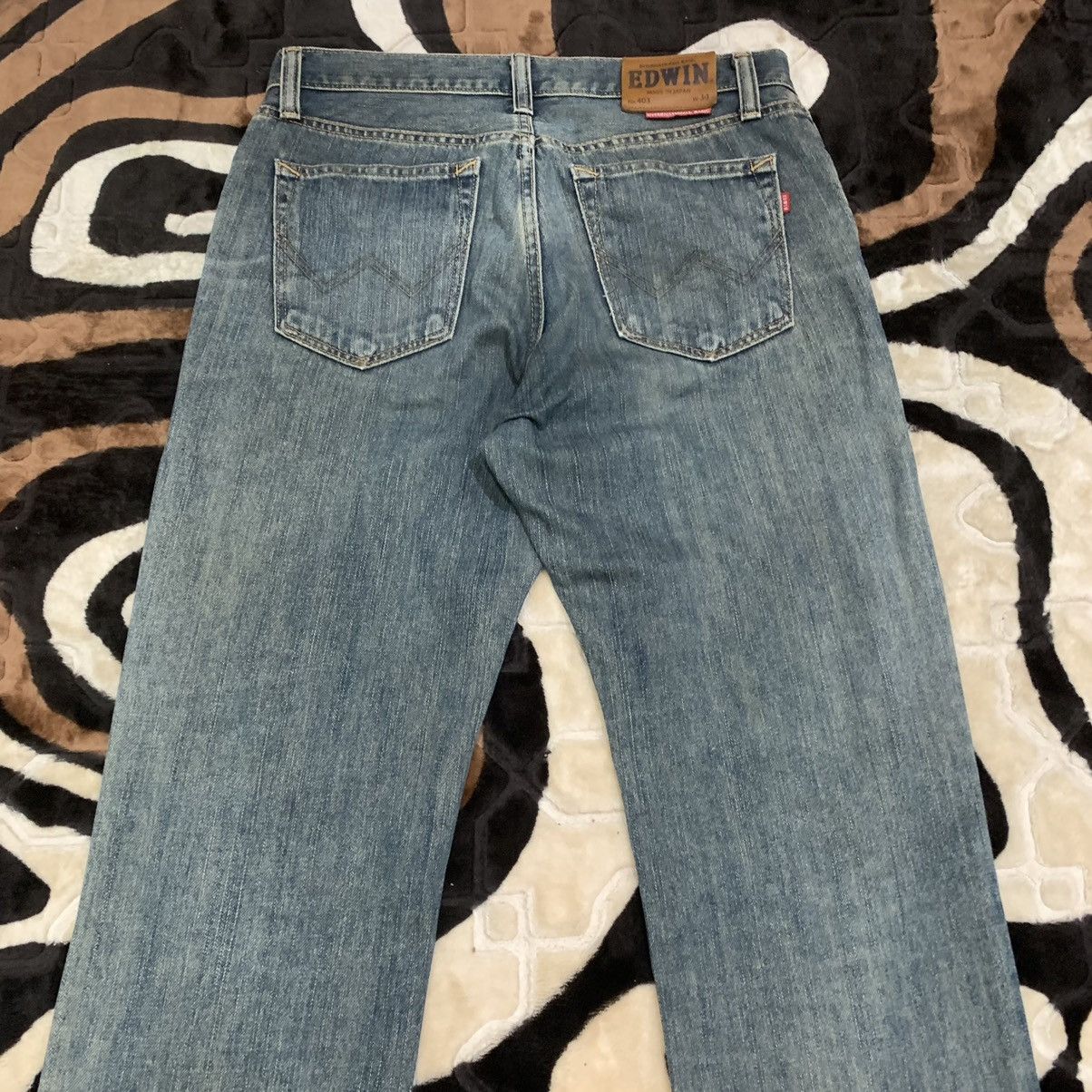 Edwin × Japanese Brand EDWIN 403 Vintage 90s Rugged Stonewash Distressed Denim Jean Size US 32 / EU 48 - 10 Thumbnail