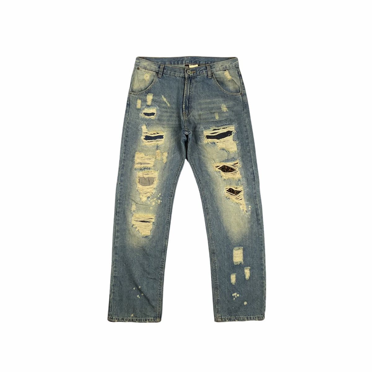 Pure Blue Japan Pure Blue Japan Distressed Denim Size US 34 / EU 50 - 1 Thumbnail