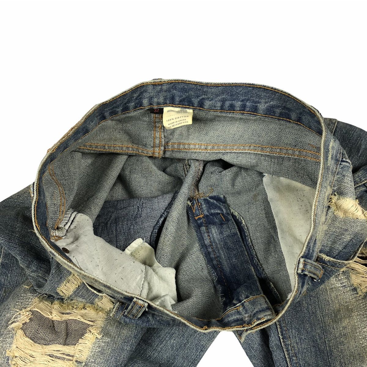 Pure Blue Japan Pure Blue Japan Distressed Denim Size US 34 / EU 50 - 14 Thumbnail