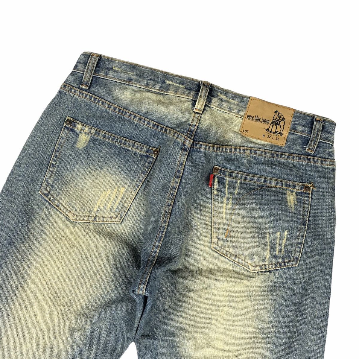 Pure Blue Japan Pure Blue Japan Distressed Denim Size US 34 / EU 50 - 12 Thumbnail