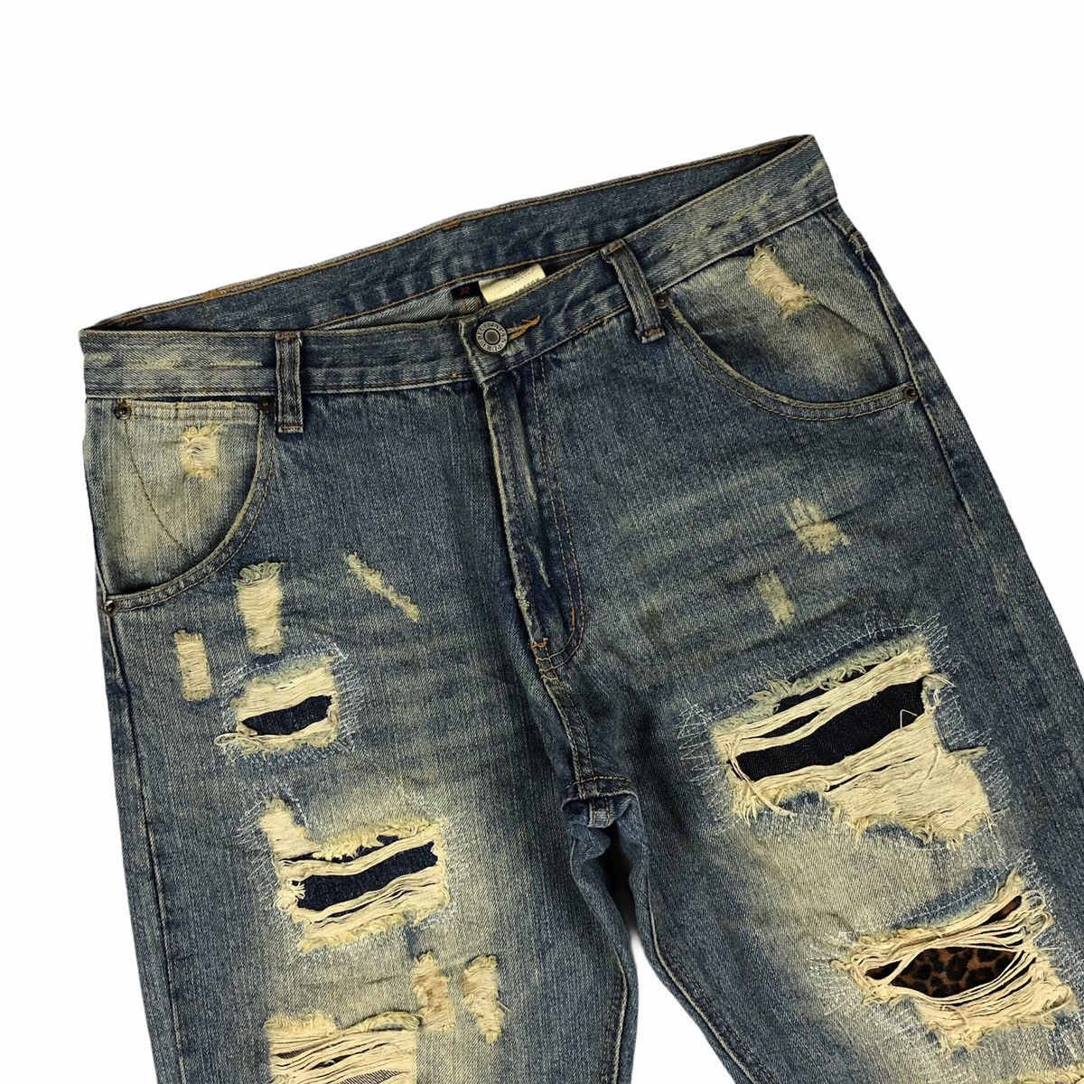 Pure Blue Japan Pure Blue Japan Distressed Denim Size US 34 / EU 50 - 7 Thumbnail