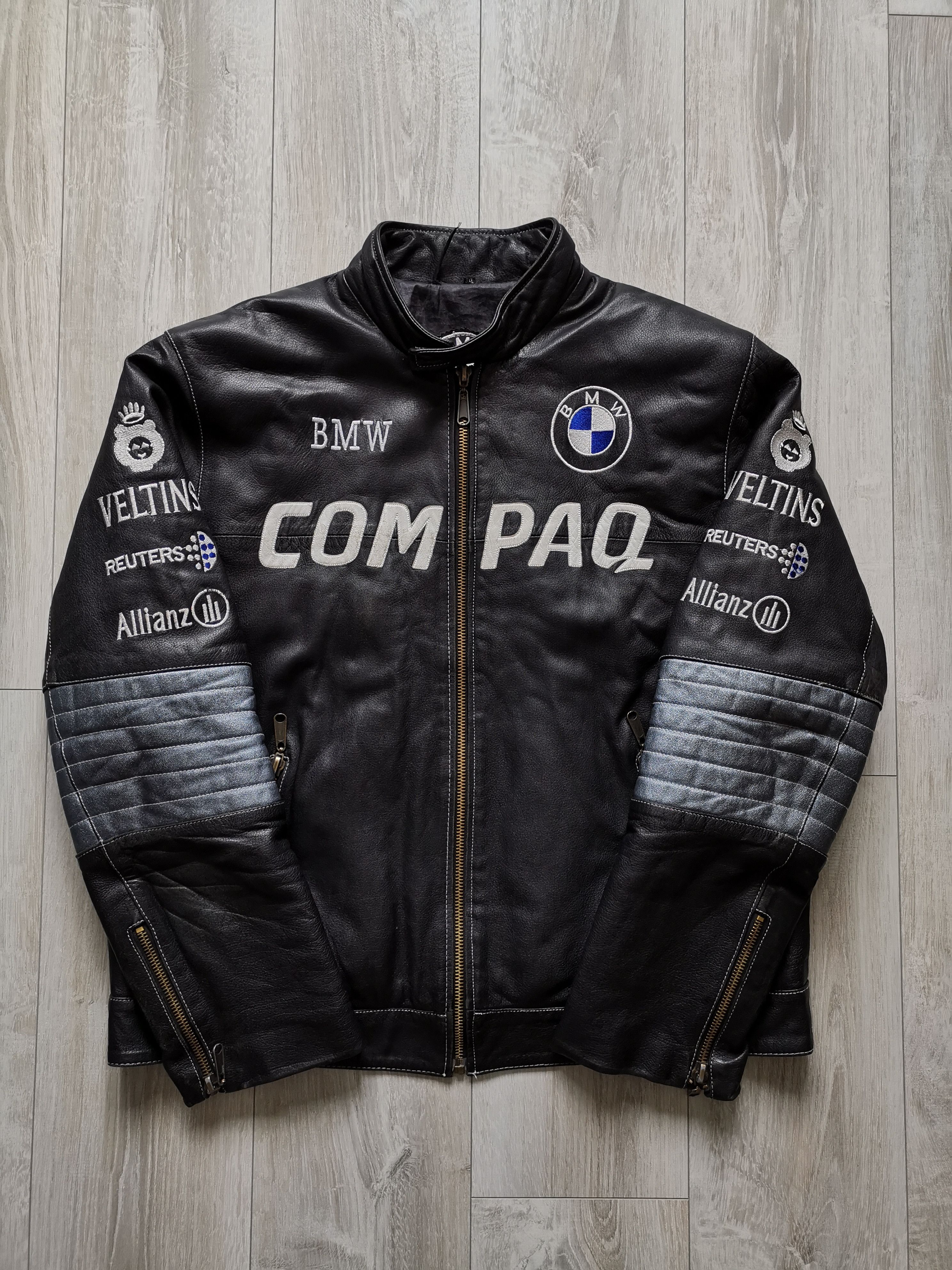 Bmw × Leather Jacket × Vintage 🔥Vintage BMW COMPAQ racing leather ...