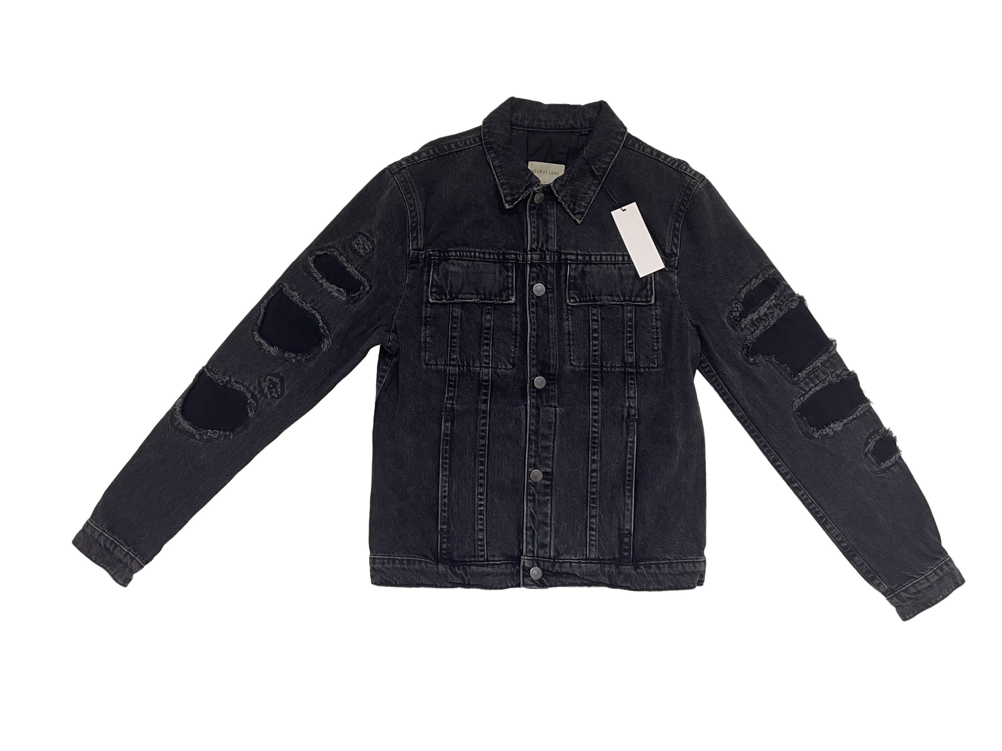 Helmut Lang Helmut lang Sherpa collar waxed denim jacket
