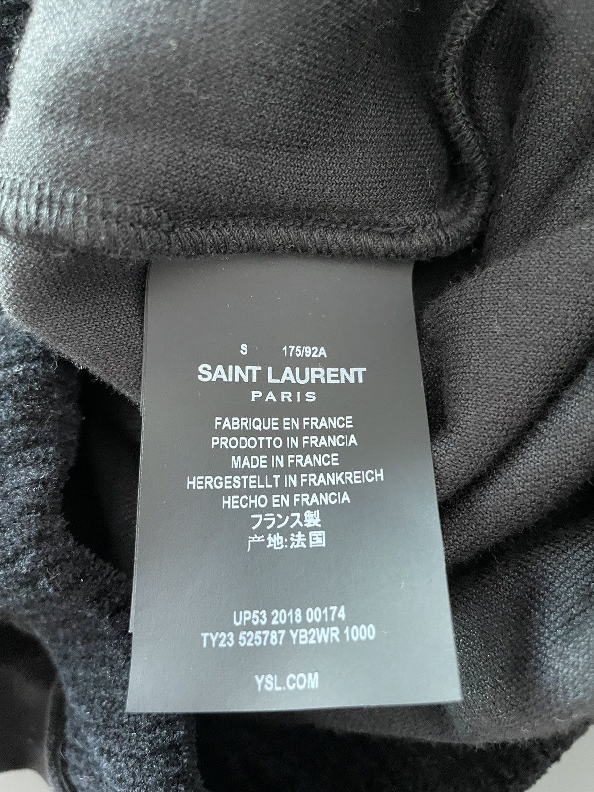 Hedi Slimane × Saint Laurent Paris × Yves Saint Laurent NEW SL Logo Distressed Destroy Velvet Hoodie LimitedEdition Size US S / EU 44-46 / 1 - 8 Thumbnail