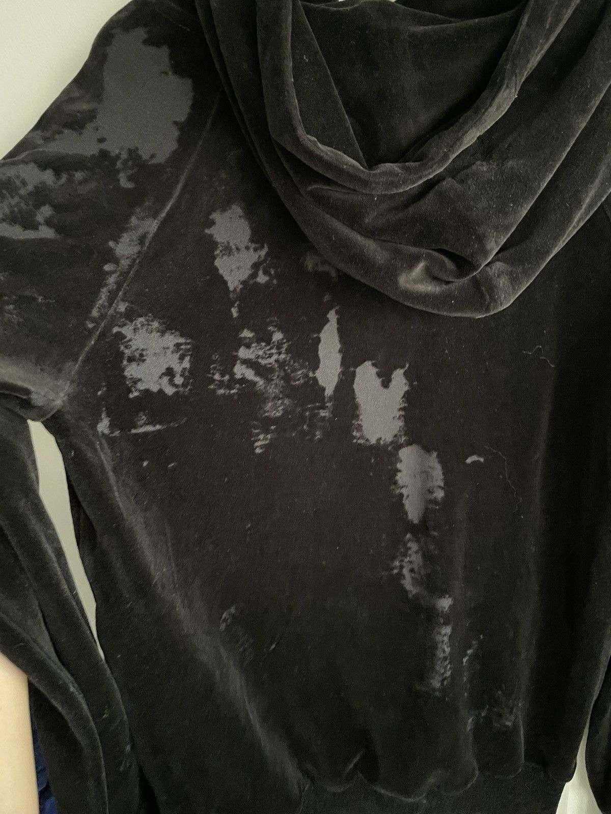 Hedi Slimane × Saint Laurent Paris × Yves Saint Laurent NEW SL Logo Distressed Destroy Velvet Hoodie LimitedEdition Size US S / EU 44-46 / 1 - 11 Thumbnail