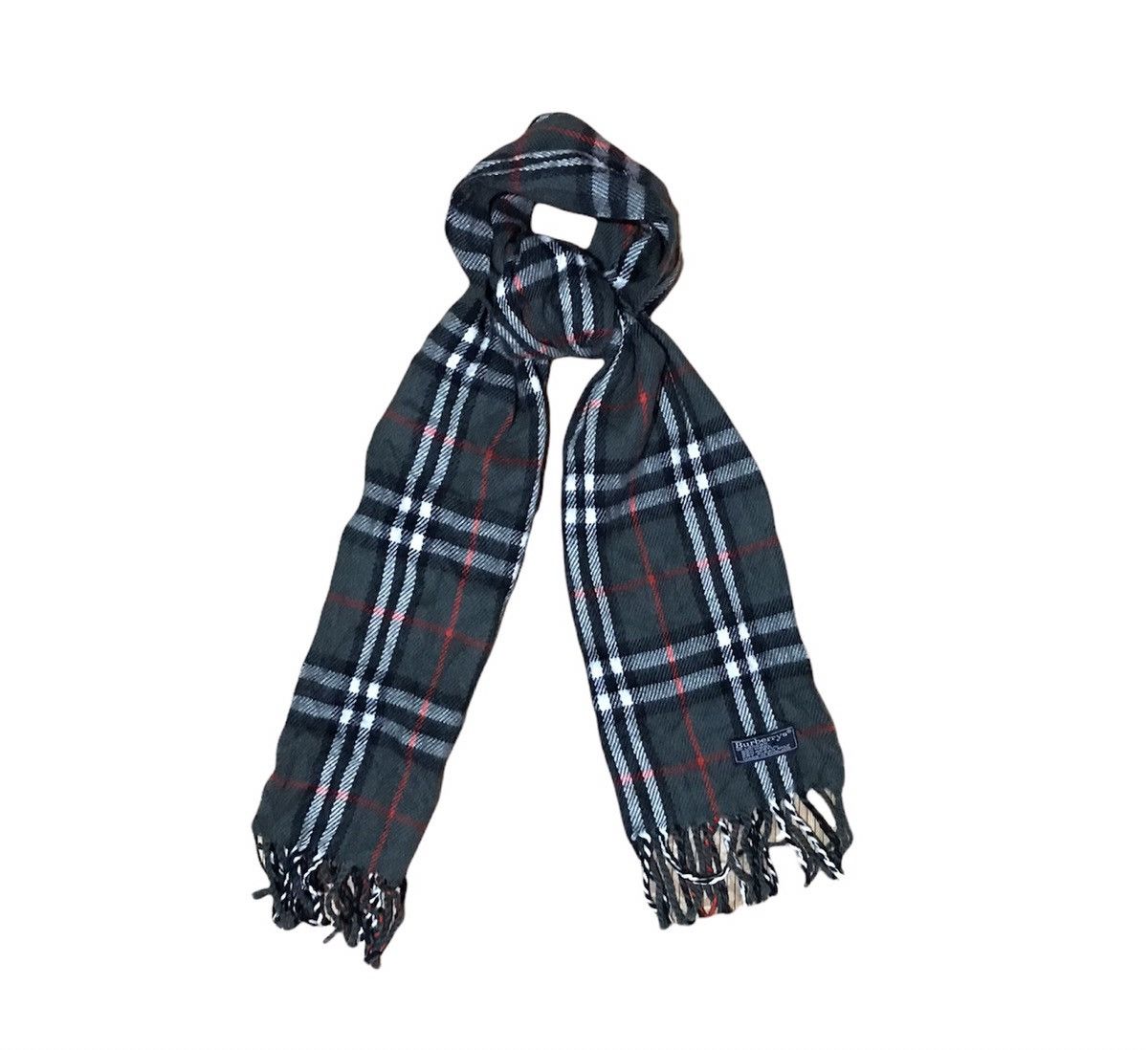 Vintage Burberry Nova Check Cashmere Muffler