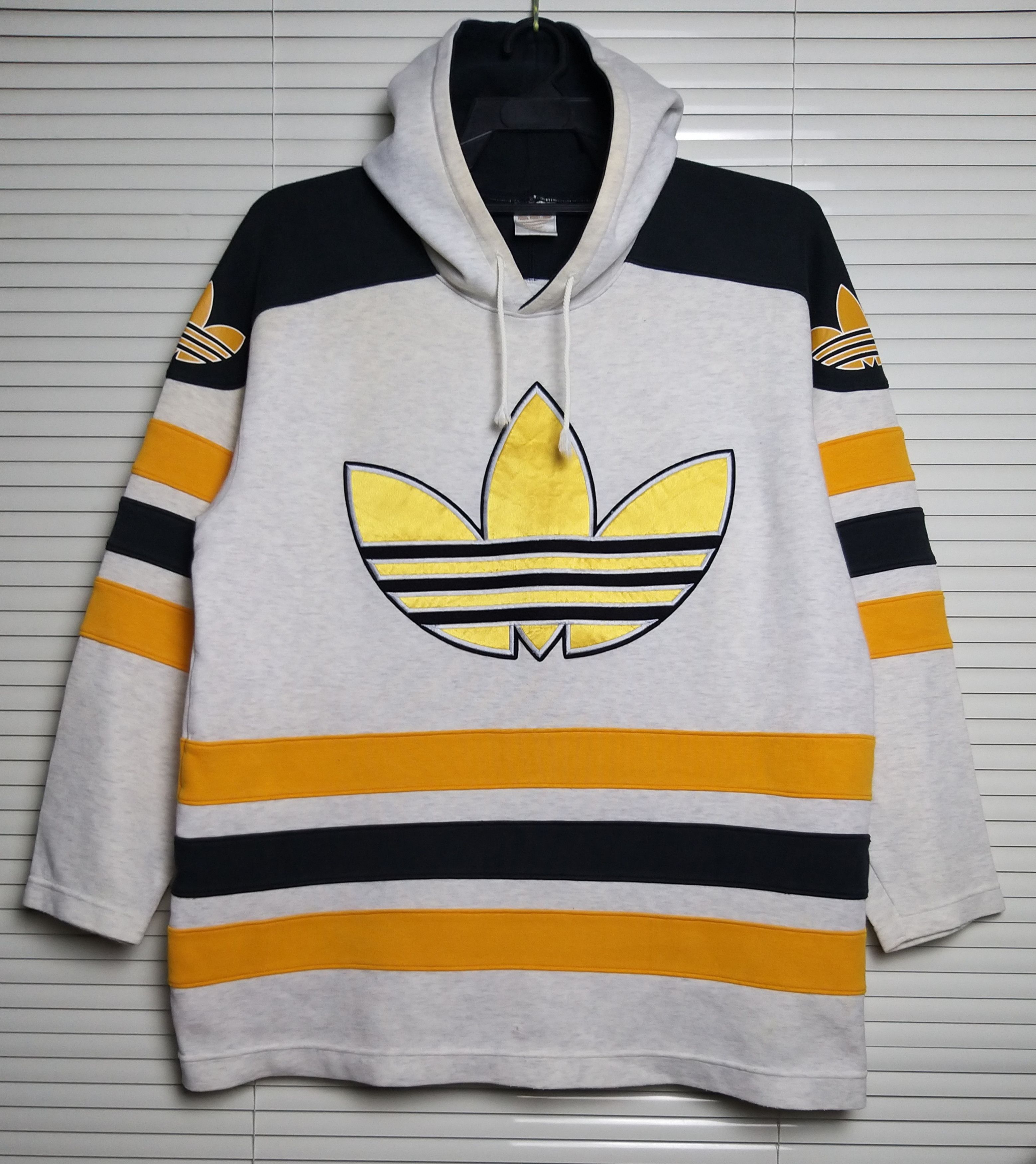 Adidas RARE🔥VINTAGE 90'S ADIDAS TREFOIL BIG LOGO EMBROIDERY HOODIES Size US L / EU 52-54 / 3 - 3 Thumbnail