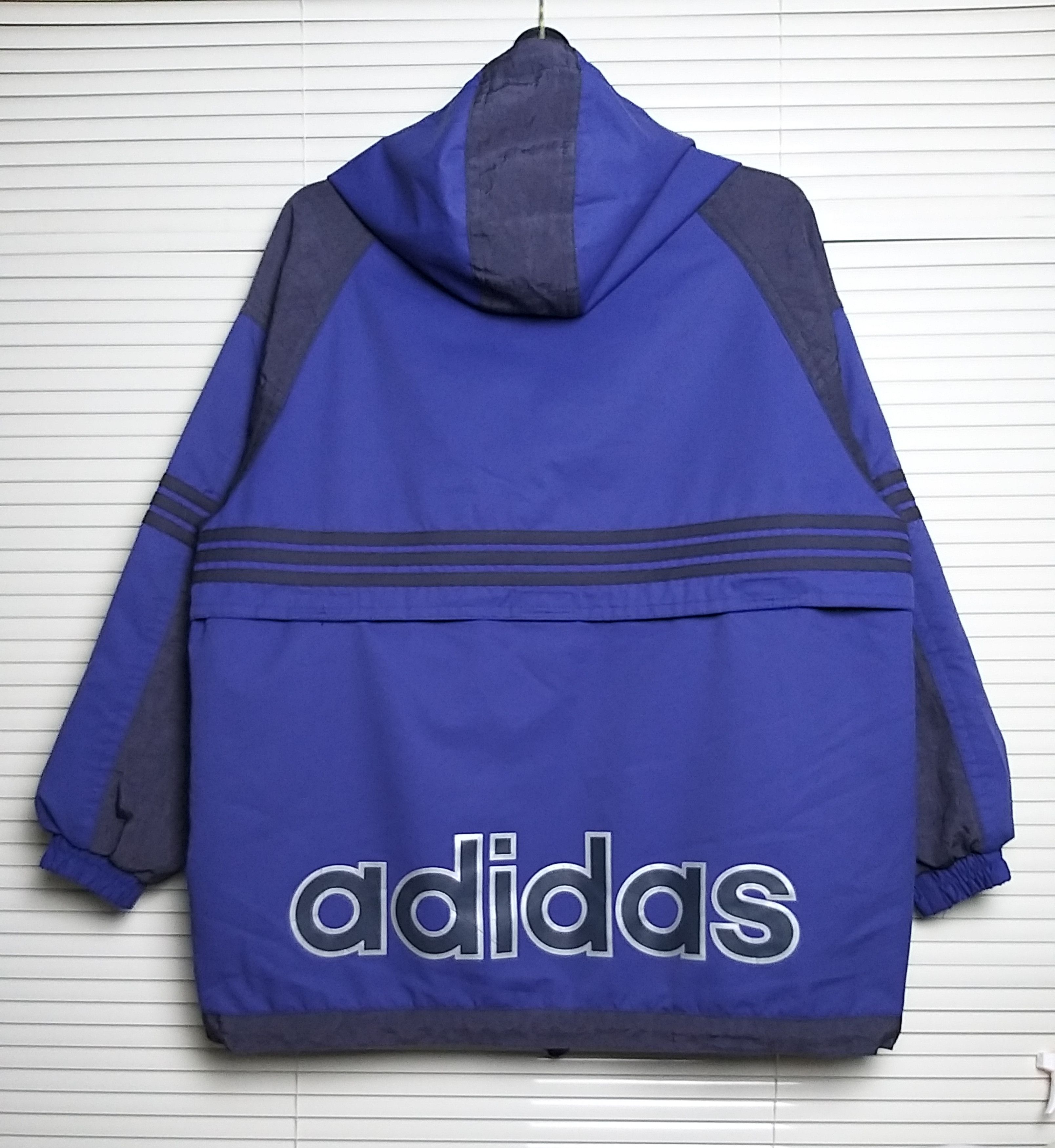 Adidas VINTAGE 90'S ADIDAS TREFOIL HOODIES 1/2 ZIPPER JACKET Size US XL / EU 56 / 4 - 4 Thumbnail