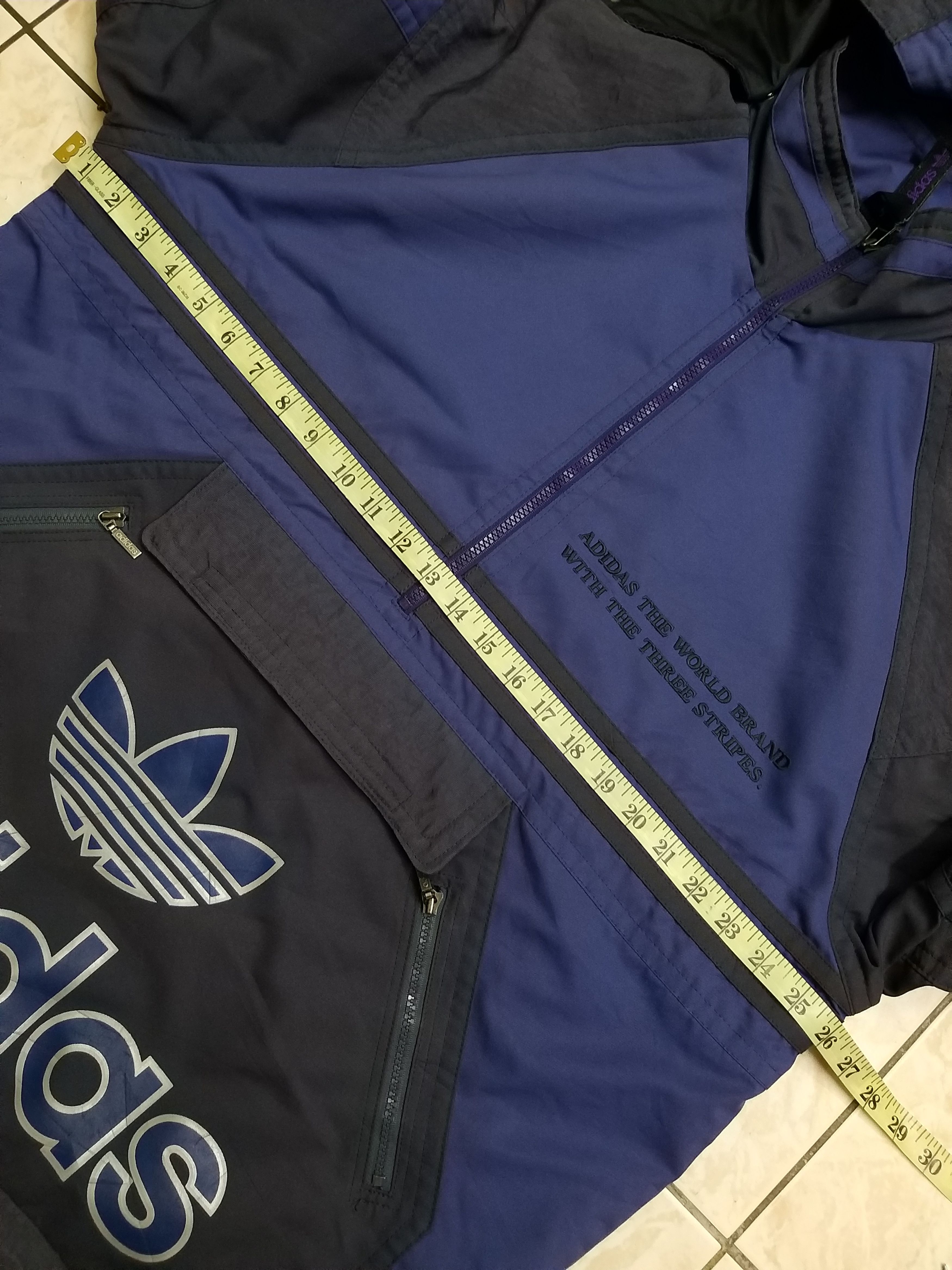 Adidas VINTAGE 90'S ADIDAS TREFOIL HOODIES 1/2 ZIPPER JACKET Size US XL / EU 56 / 4 - 12 Thumbnail