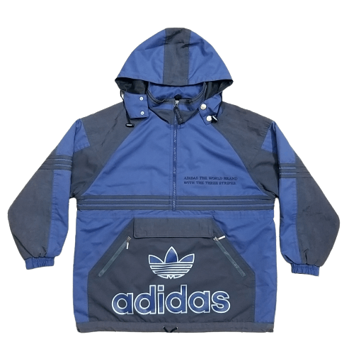 Adidas VINTAGE 90'S ADIDAS TREFOIL HOODIES 1/2 ZIPPER JACKET Size US XL / EU 56 / 4 - 1 Thumbnail