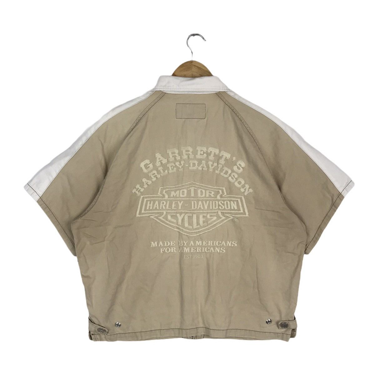 Harley Davidson Vintage Harley Davidson Motorcycle ShortSleeve ZipperJacket Size US L / EU 52-54 / 3 - 1 Thumbnail