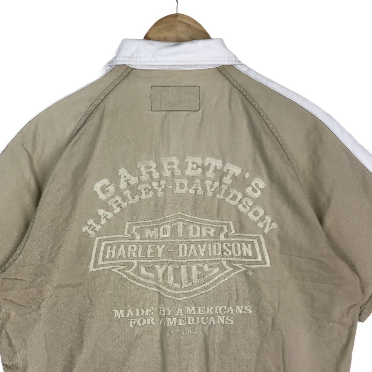 Harley Davidson Vintage Harley Davidson Motorcycle ShortSleeve ZipperJacket Size US L / EU 52-54 / 3 - 2 Thumbnail