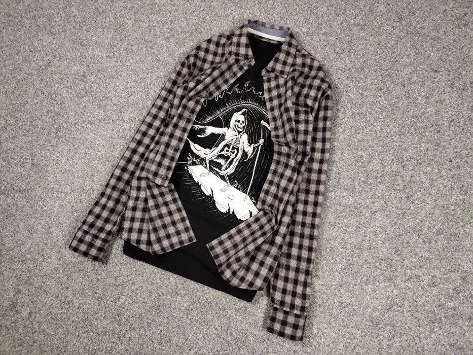Flannel Vintage Checkered Flannel Shirt Travis Scott Style Size US M / EU 48-50 / 2 - 3 Thumbnail