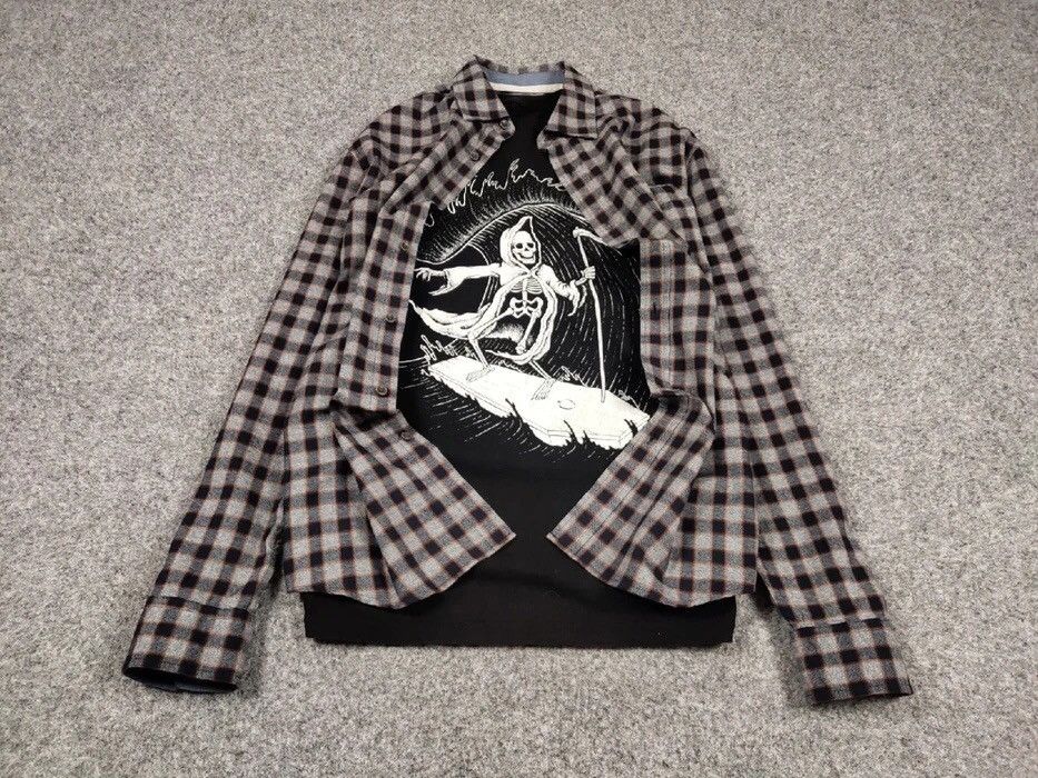 Flannel Vintage Checkered Flannel Shirt Travis Scott Style Size US M / EU 48-50 / 2 - 2 Thumbnail