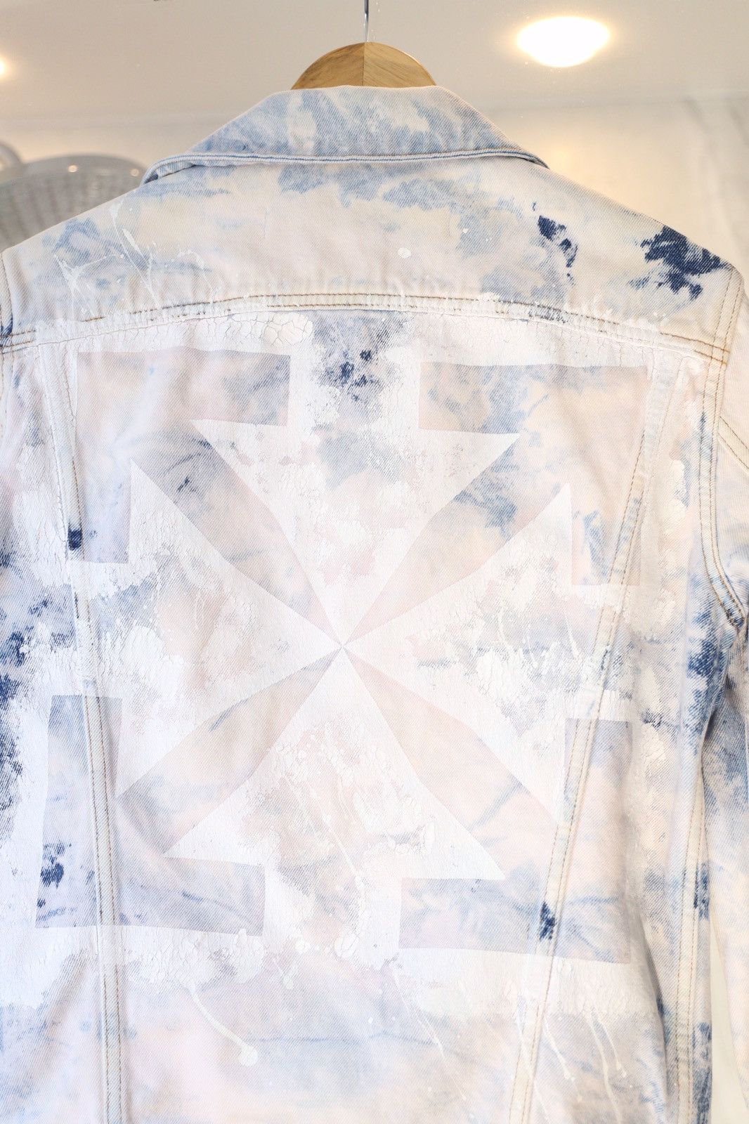 Off-White Off White Extreme Bleached Arrows Denim Jacket Size US M / EU 48-50 / 2 - 7 Thumbnail