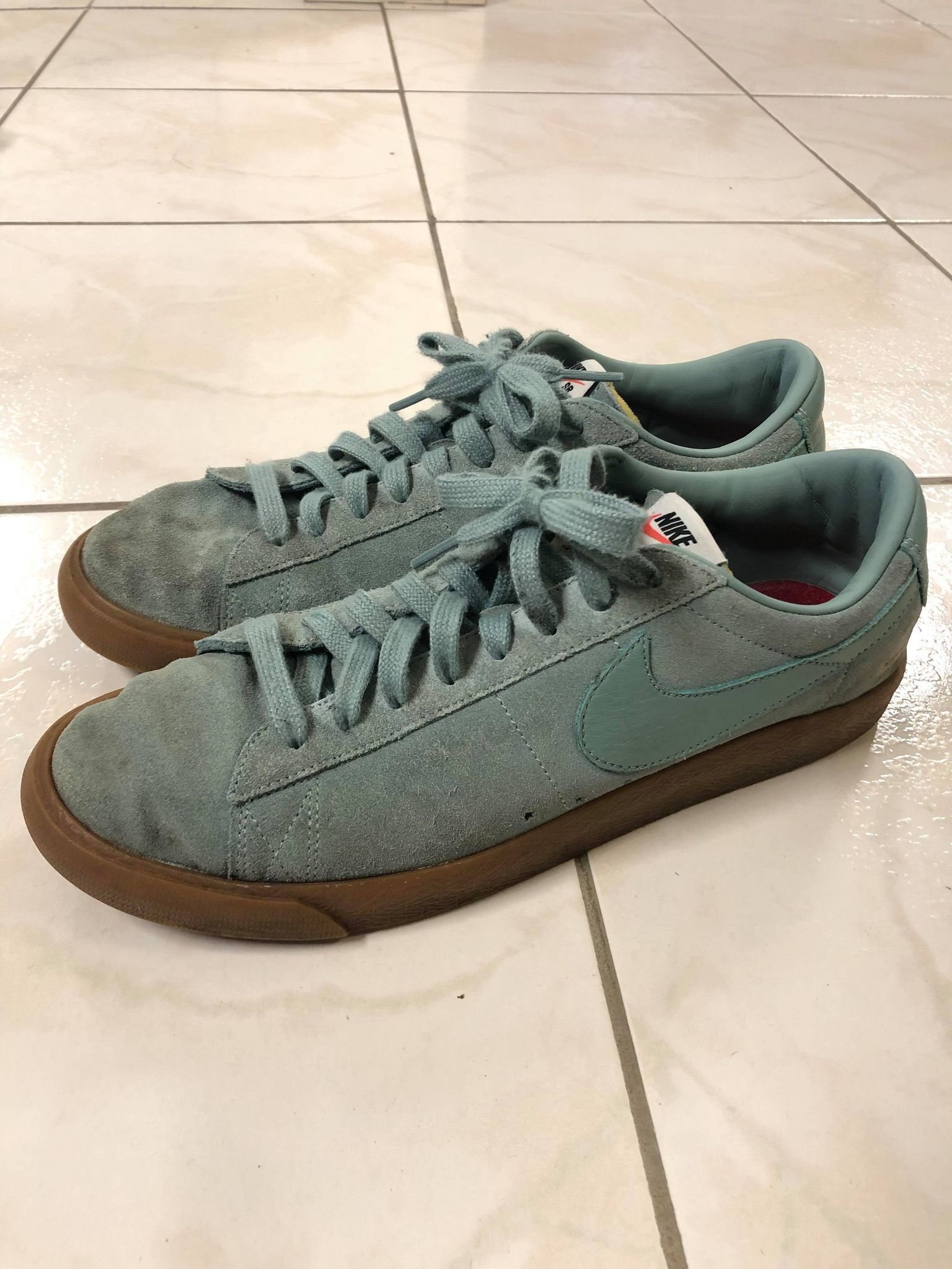 image of Nike Sb Blazer Low Gt Qs 'cannon' Shoes in Teal, Men's (Size 10)