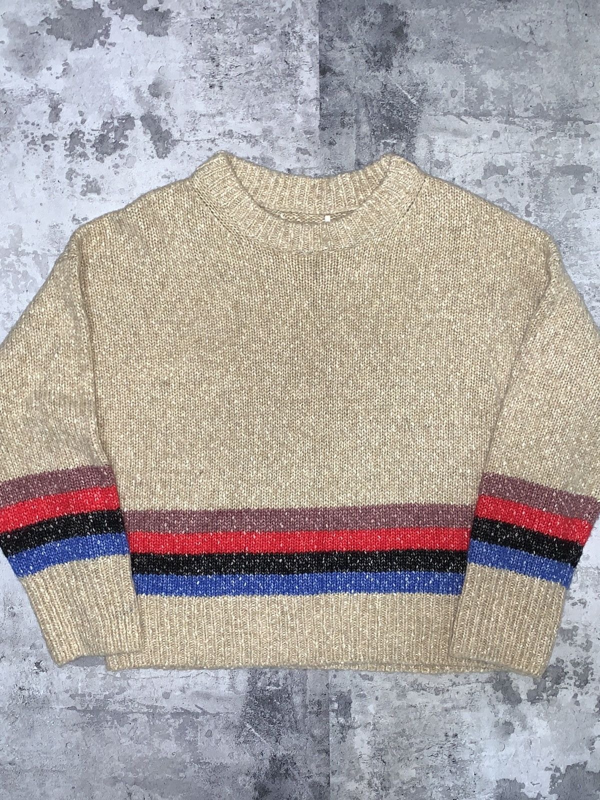 Japanese Brand RARE vintage mohair blend sweater Size US L / EU 52-54 / 3 - 1 Thumbnail
