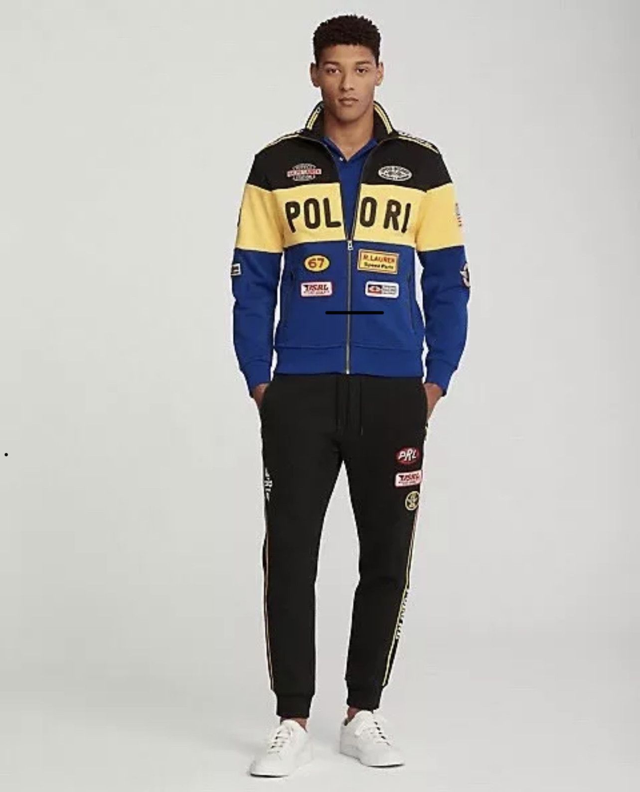 Mens polo online racing sweater