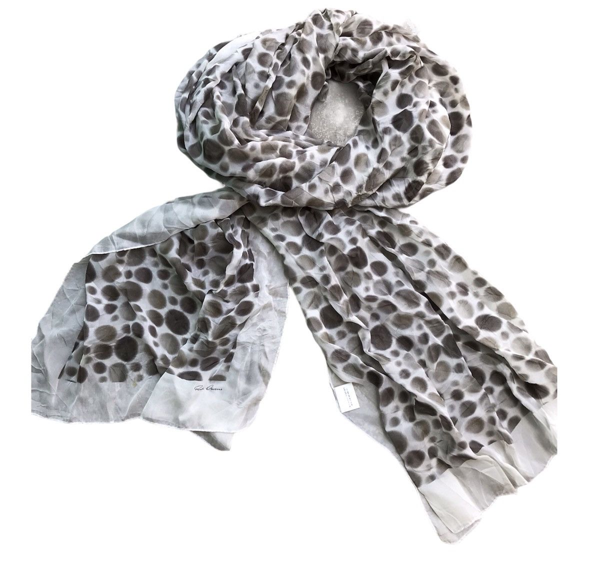 Rick Owens Rick Owens Pyhton Leather polkadot Long Muffler / scarf Size ONE SIZE - 1 Thumbnail