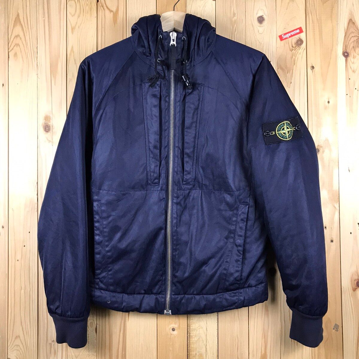 Stone Island 90s stone island puffer style jacket with hoodie | Grailed