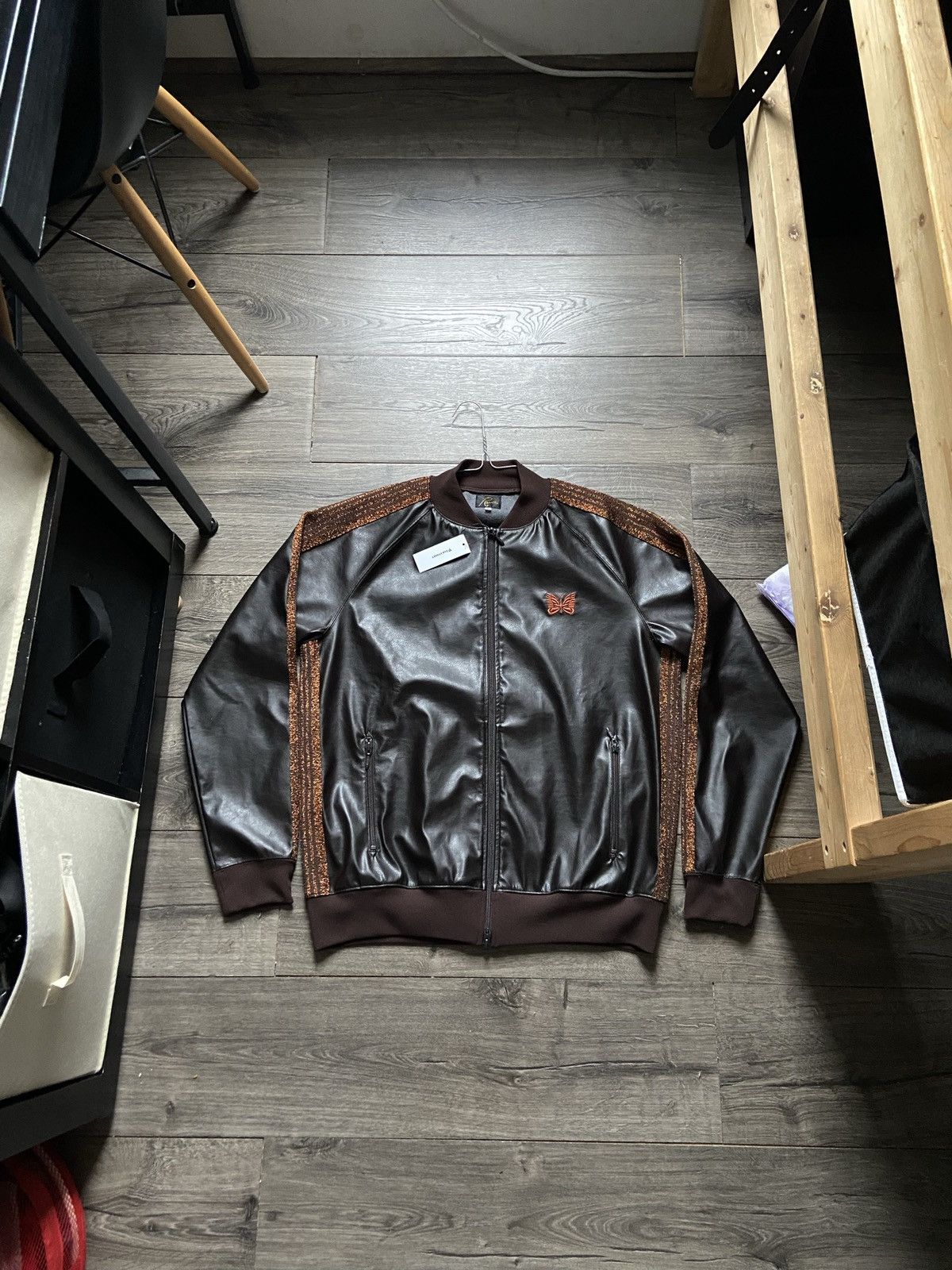 Needles Needles Leather Track Jacket Size US L / EU 52-54 / 3 - 1 Thumbnail