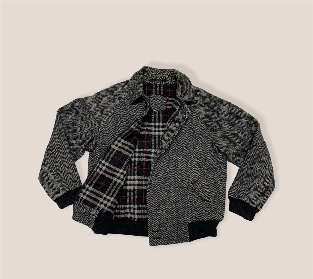 Burberry Vintage Burberry Wool Jacket Checkered Lining Fall/Winter Size US M / EU 48-50 / 2 - 1 Thumbnail