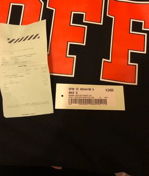 Off-White AW17 OFF Tee Size US S / EU 44-46 / 1 - 7 Thumbnail
