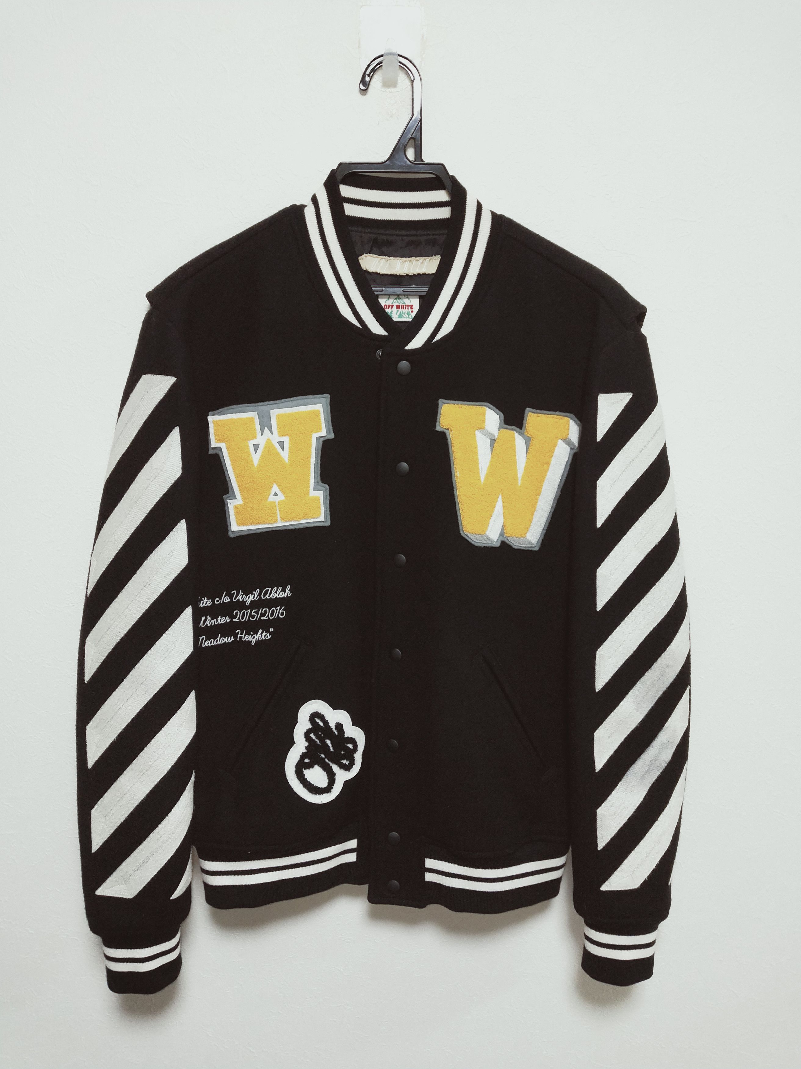 Off-White Diagonals Varsity Jacket Size US S / EU 44-46 / 1 - 1 Thumbnail