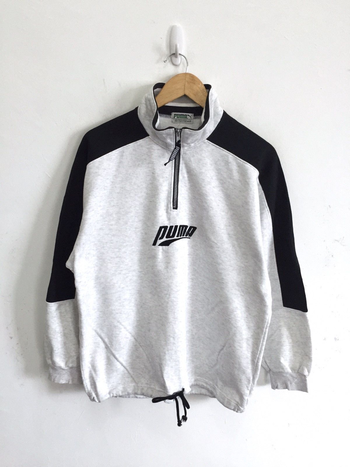 Puma Puma Half Zipper Spell Out Jumper Pullover Sweater Size US M / EU 48-50 / 2 - 2 Thumbnail