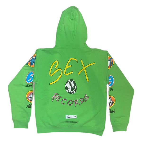 Green chrome best sale hearts hoodie