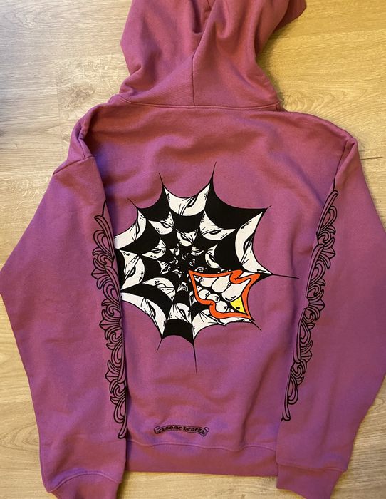 Chrome Hearts Chrome Hearts X Matty Boy Phys Spider Web Hoodie Purple Grailed 6942