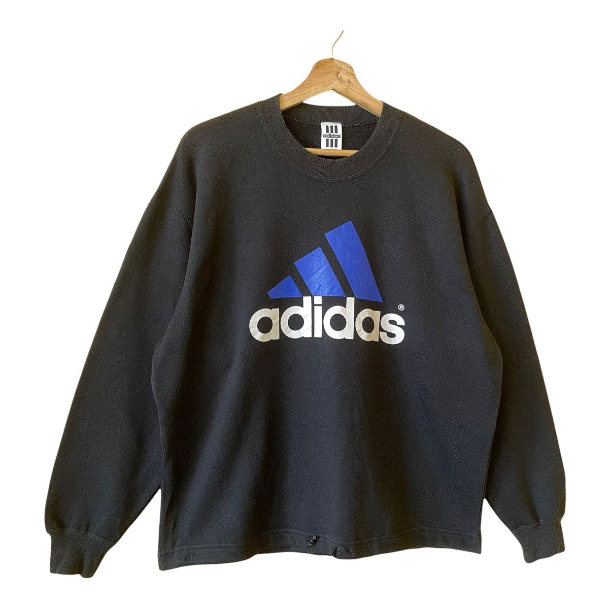 Adidas × Vintage Vintage 90s Adidas Big Logo Crewneck Sweatshirt Size L Size US L / EU 52-54 / 3 - 2 Thumbnail