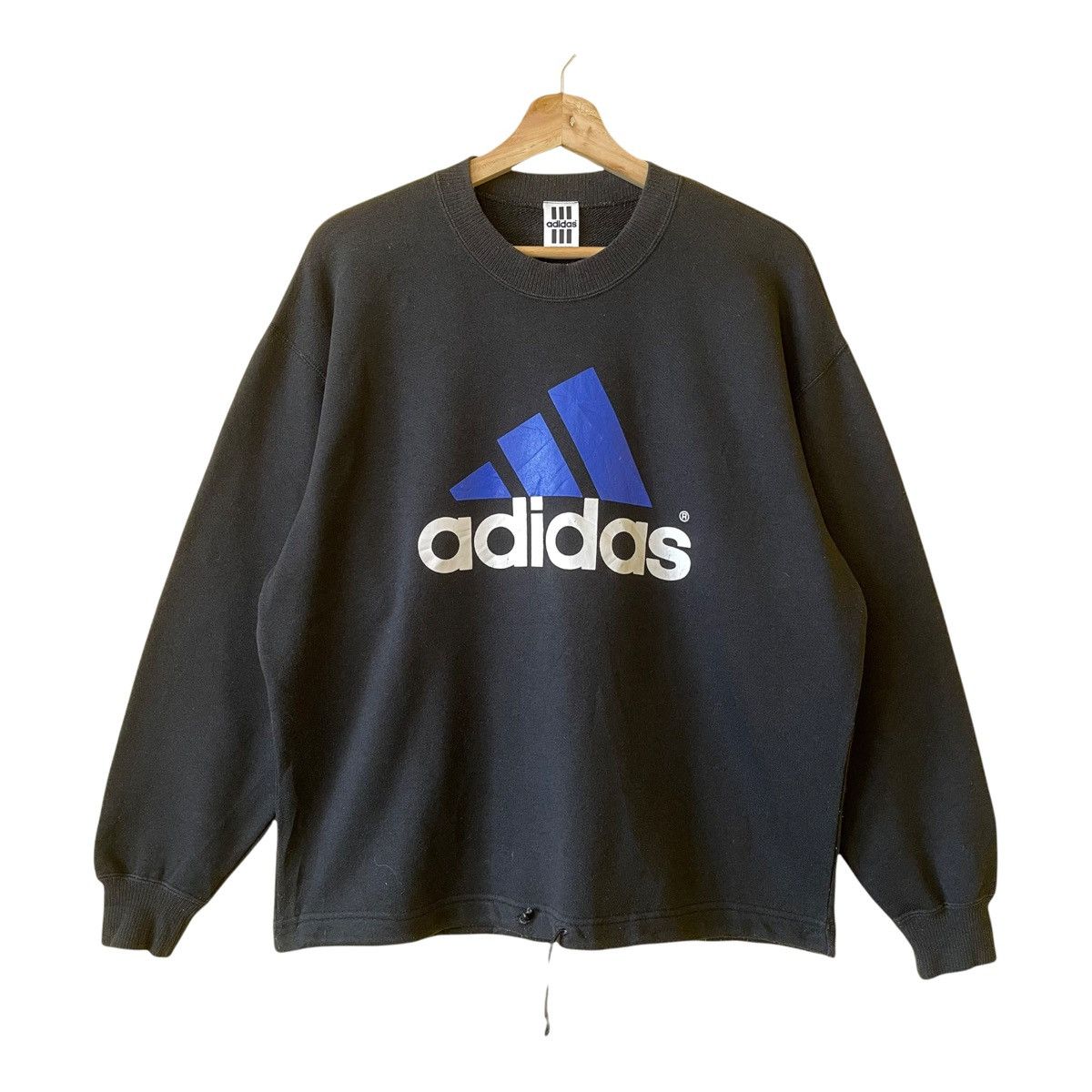 Adidas × Descente Vintage 90s Adidas Big Logo Zip Sweatshirt | Grailed