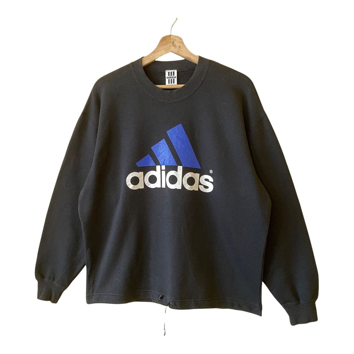 Adidas × Vintage Vintage 90s Adidas Big Logo Crewneck Sweatshirt Size L Size US L / EU 52-54 / 3 - 3 Thumbnail