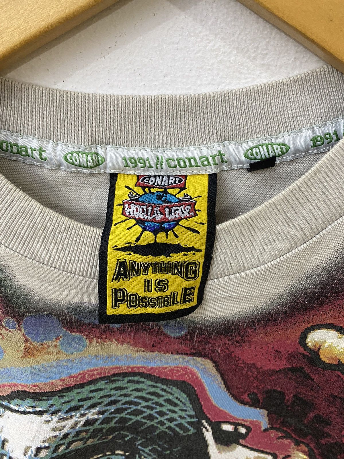 Band Tees vintage 90s CONART allover print fullprint rap t-shirts Size US L / EU 52-54 / 3 - 6 Thumbnail
