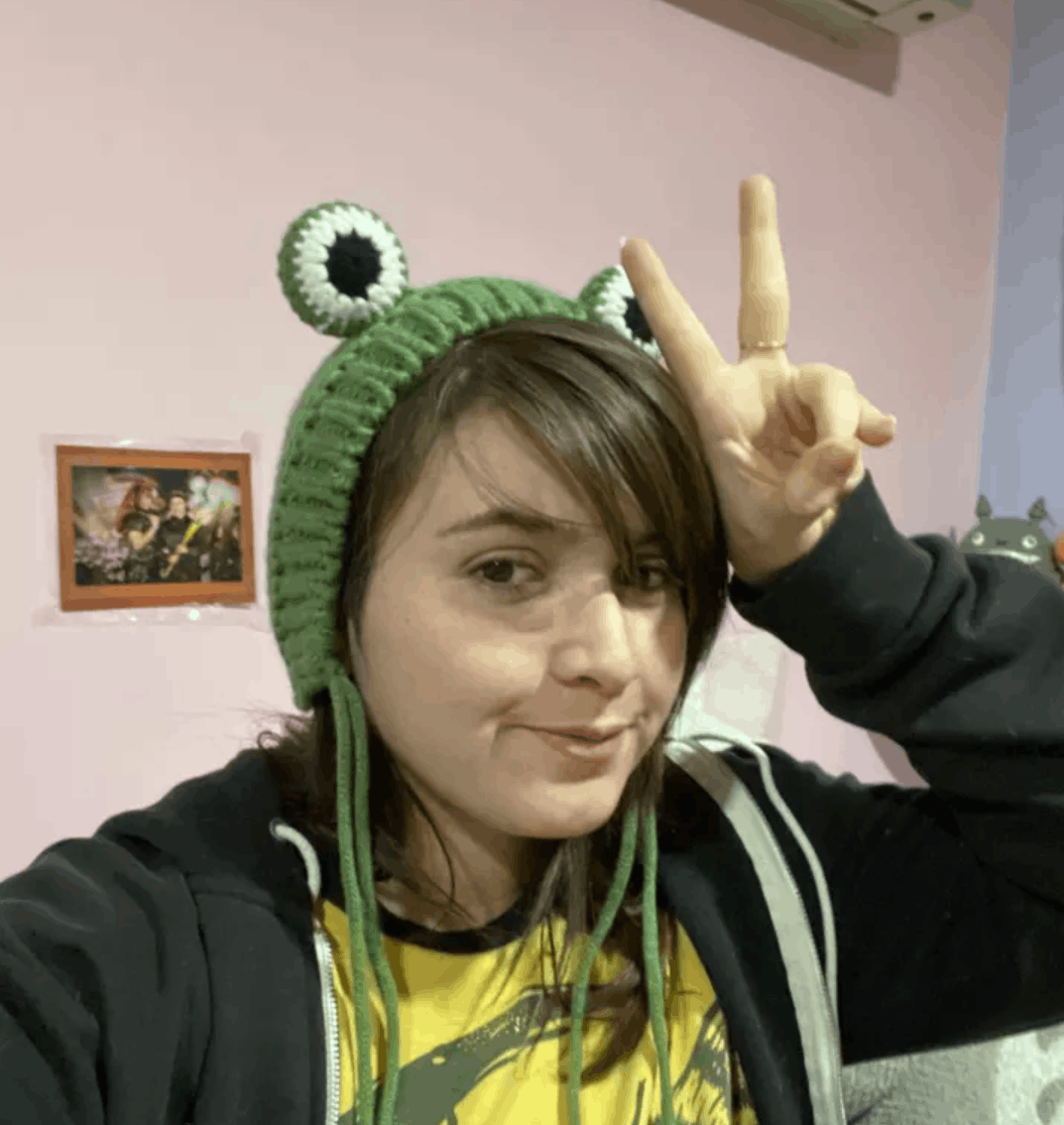 Other Frog Cartoon Knitted Hat Size ONE SIZE - 1 Thumbnail