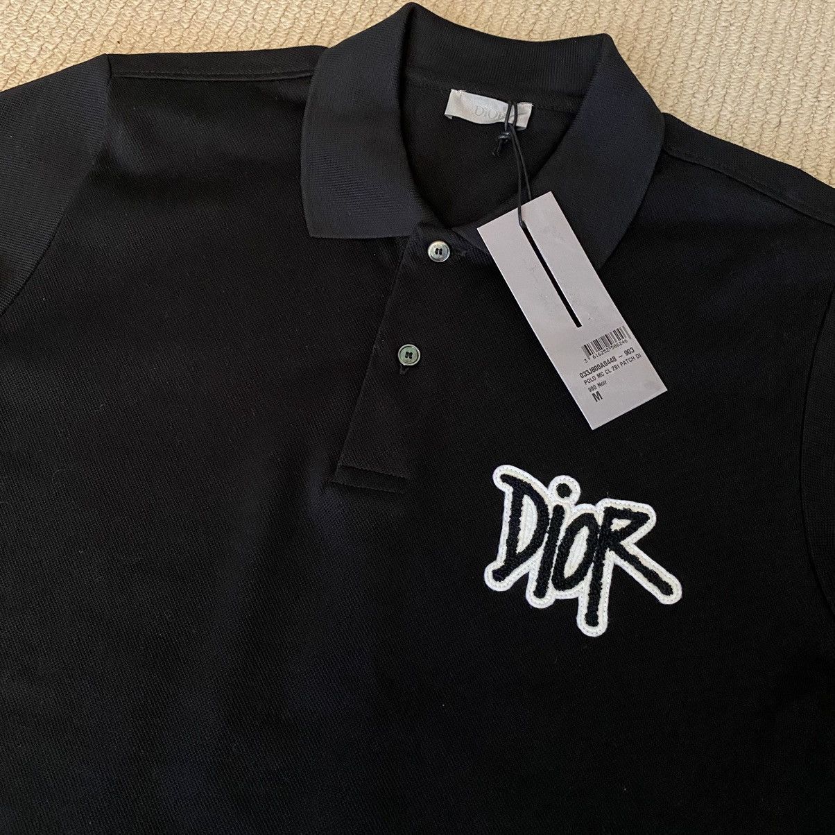 Dior Dior x Shawn Stussy Polo Shirt Black | Grailed