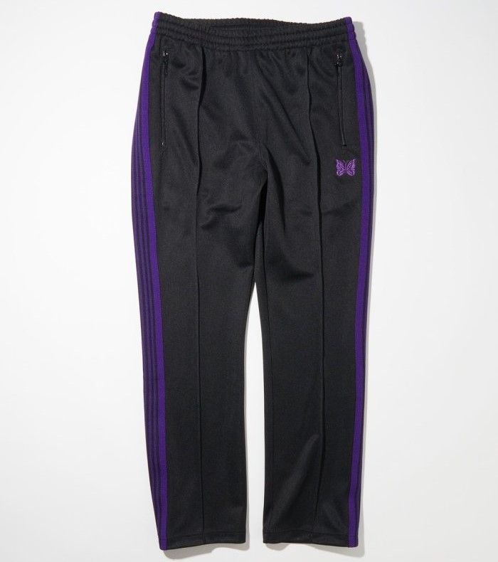 Needles Needles Narrow Track pant poly smooth FREAK'S black S | Grailed