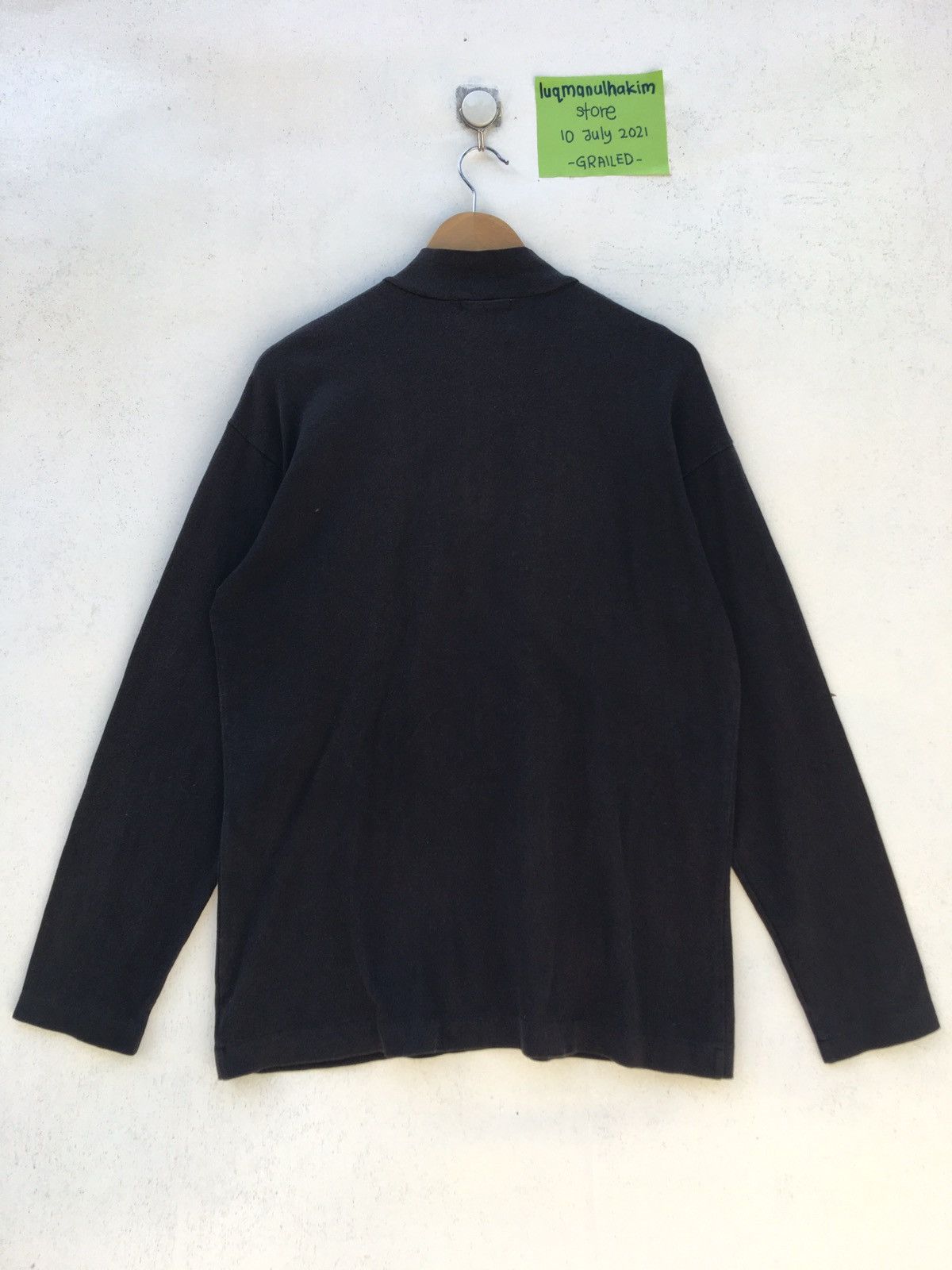 Comme des Garcons Vintage CDG Comme Des Garcons Black Plain Longsleeve Shirt Size US M / EU 48-50 / 2 - 12 Thumbnail