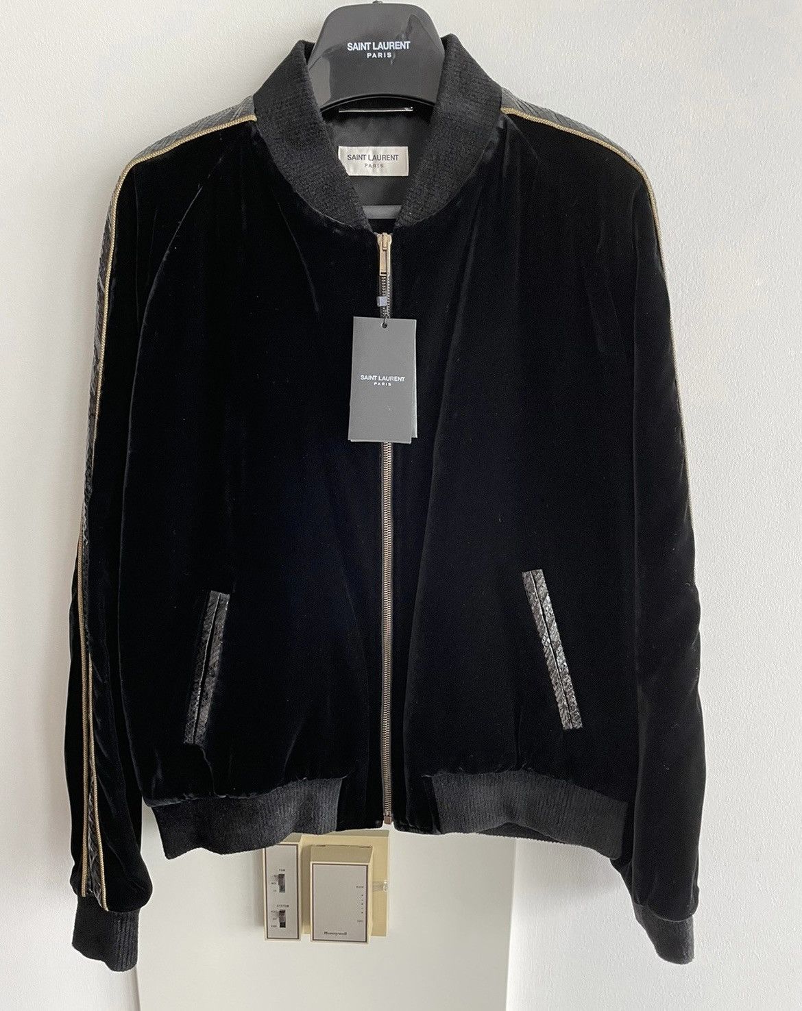 $4000 Value Super Limited Runway Velvet Python Teddy Jacket