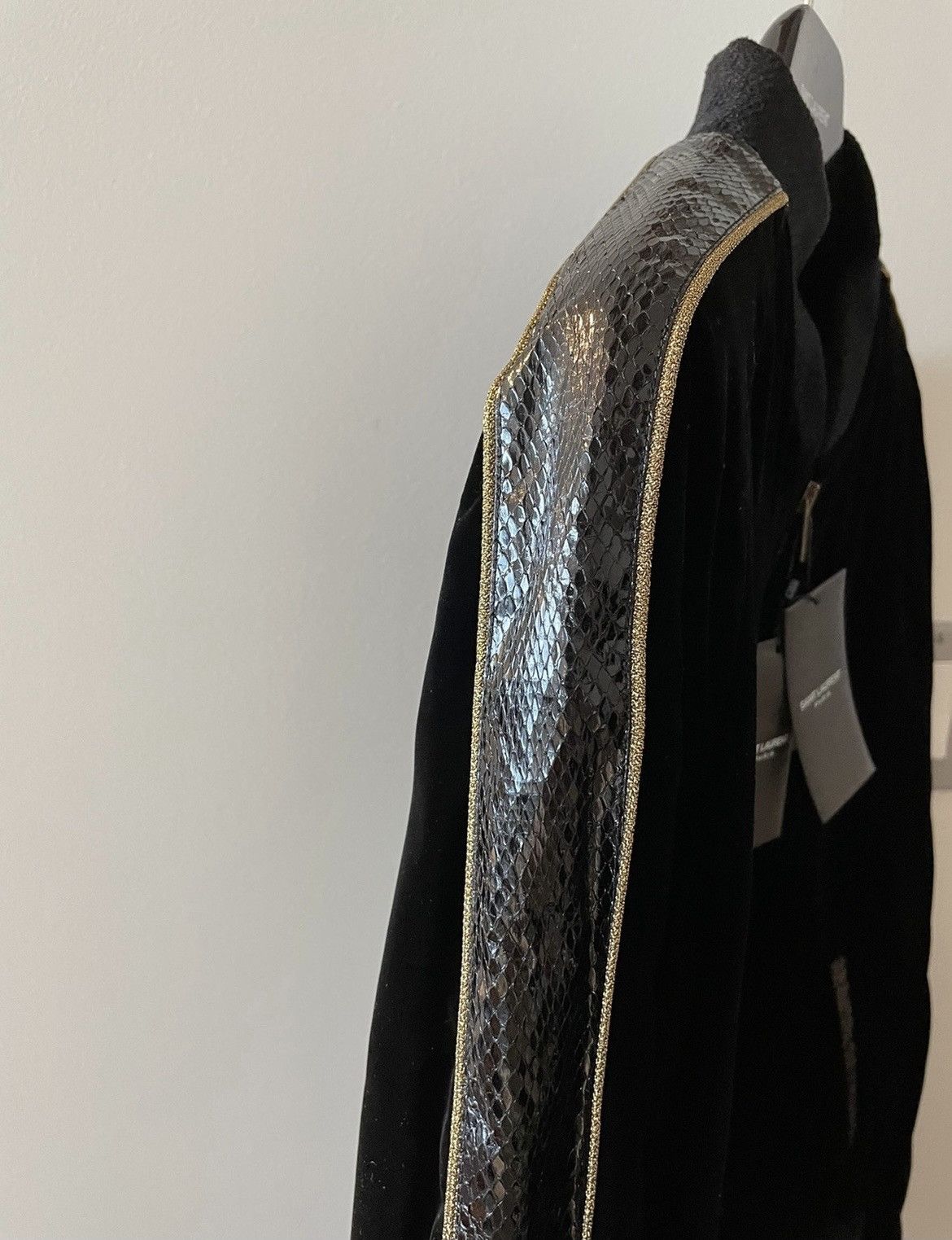 Saint Laurent Paris $4,000 Value Super Limited Runway Velvet Python Teddy Jacket Size US M / EU 48-50 / 2 - 3 Thumbnail