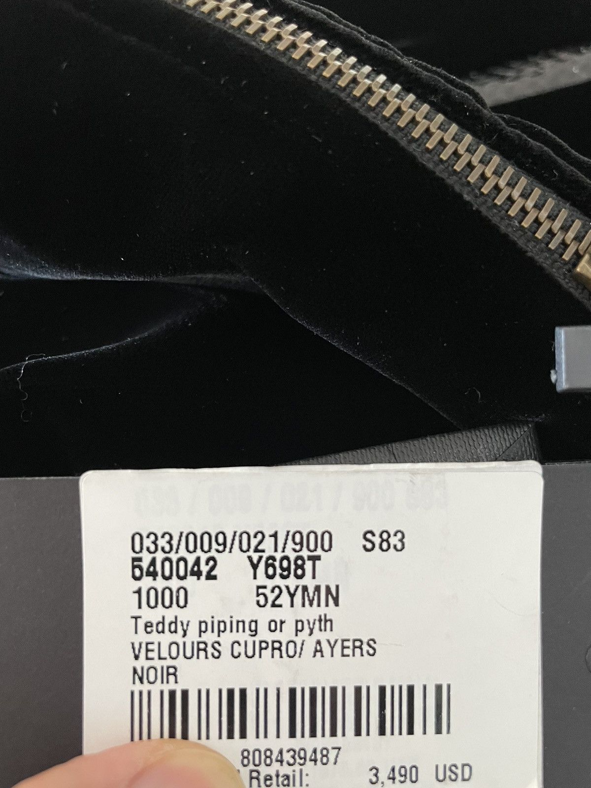 Saint Laurent Paris $4,000 Value Super Limited Runway Velvet Python Teddy Jacket Size US M / EU 48-50 / 2 - 6 Thumbnail