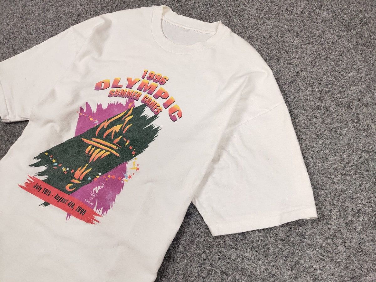 USA Olympics Rare Vintage Atlanta1996 Olympic Summer Games T shirt Size US XL / EU 56 / 4 - 4 Thumbnail