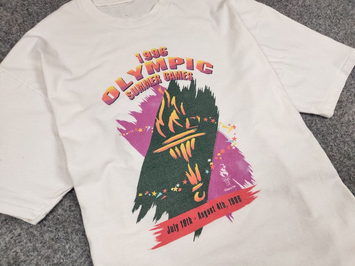 USA Olympics Rare Vintage Atlanta1996 Olympic Summer Games T shirt Size US XL / EU 56 / 4 - 8 Thumbnail