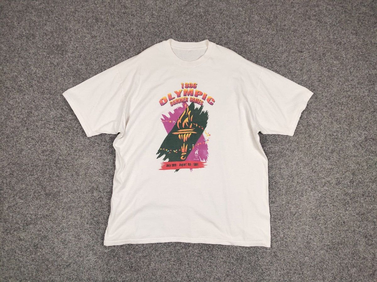 USA Olympics Rare Vintage Atlanta1996 Olympic Summer Games T shirt Size US XL / EU 56 / 4 - 15 Thumbnail