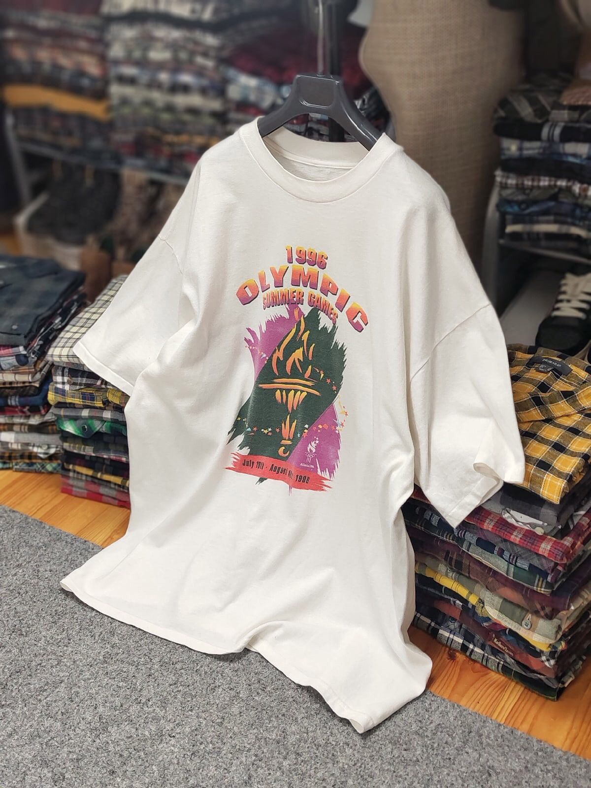 USA Olympics Rare Vintage Atlanta1996 Olympic Summer Games T shirt Size US XL / EU 56 / 4 - 22 Thumbnail