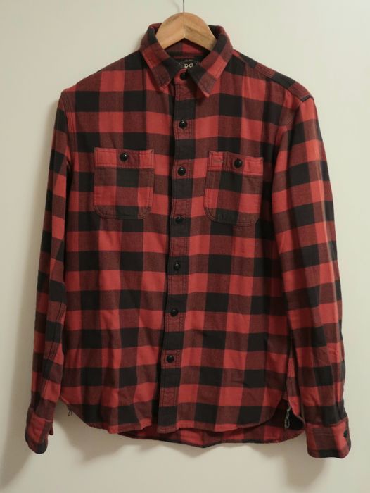 RRL Ralph Lauren David Beckham - RRL Red Plaid Twill Workshirt